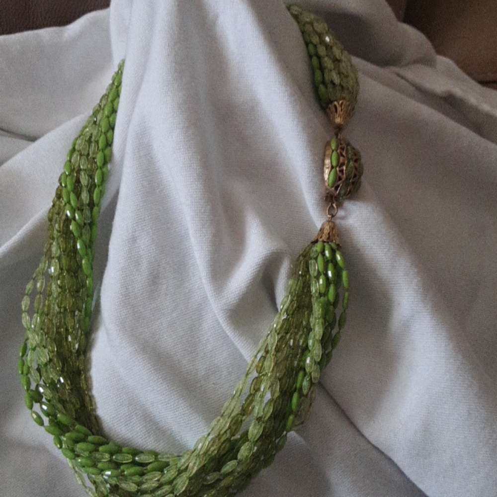 Vintage Lucite Necklace and earrings.